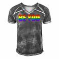 Be You Lgbt Flag Gay Pride Month Transgender Men's Short Sleeve V-neck 3D Print Retro Tshirt Grey