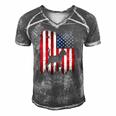 Beagle Dog Usa American Flag 4Th Of July Patriotic Gift Men's Short Sleeve V-neck 3D Print Retro Tshirt Grey