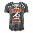 Being A Dad Is An Honor Being A Papa Is Priceless For Father Men's Short Sleeve V-neck 3D Print Retro Tshirt Grey