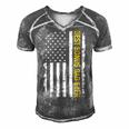 Best Bonus Dad Ever With Us American Flag Men's Short Sleeve V-neck 3D Print Retro Tshirt Grey