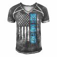 Best Dad Ever Us American Flag Gift For Fathers Day Men's Short Sleeve V-neck 3D Print Retro Tshirt Grey