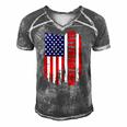 Best Papaw Ever Us Flag Patriotic 4Th Of July American Flag Men's Short Sleeve V-neck 3D Print Retro Tshirt Grey