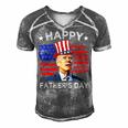 Biden 4Th Of July Joe Biden Happy Fathers Day Funny Men's Short Sleeve V-neck 3D Print Retro Tshirt Grey