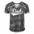 Dad Est 2015 Fathers Day Birthday Daddy Established 2015 Men's Short Sleeve V-neck 3D Print Retro Tshirt Grey