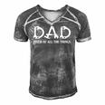 Dad Fixer Of All The Things Mechanic Dad Top Fathers Day Men's Short Sleeve V-neck 3D Print Retro Tshirt Grey
