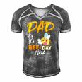 Dad Of The Bee Day Girl Hive Party Matching Birthday Men's Short Sleeve V-neck 3D Print Retro Tshirt Grey
