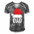 Dad Santa Christmas Family Matching Pajamas Papa Father Men's Short Sleeve V-neck 3D Print Retro Tshirt Grey