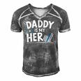 Daddy Is My Hero Kids Police Thin Blue Line Law Enforcement Men's Short Sleeve V-neck 3D Print Retro Tshirt Grey