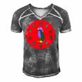 Dominica Flag Sisserou Parrot Gift Men's Short Sleeve V-neck 3D Print Retro Tshirt Grey