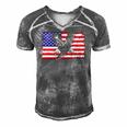 Eagle American Flag 4Th Of July Usa Merica Bird Lover Gift Men's Short Sleeve V-neck 3D Print Retro Tshirt Grey