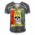 Ewings Sarcoma Warrior Skull Women Vintage Yellow Ribbon Ewings Sarcoma Ewings Sarcoma Awareness Men's Short Sleeve V-neck 3D Print Retro Tshirt Grey