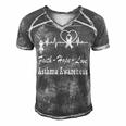 Faith Hope Love Asthma Awareness Heartbeat Christian Cross Grey Ribbon Asthma Asthma Awareness Men's Short Sleeve V-neck 3D Print Retro Tshirt Grey