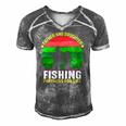 Father And Daughter Fishing Partners Father And Daughter Fishing Partners For Life Fishing Lovers Men's Short Sleeve V-neck 3D Print Retro Tshirt Grey