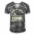 Father & Daughter Fishing Partners - Fathers Day Gift Men's Short Sleeve V-neck 3D Print Retro Tshirt Grey