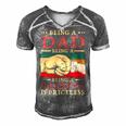 Father Grandpa Being A Dad Is An Honor Being A Grandpa Is Priceless114 Family Dad Men's Short Sleeve V-neck 3D Print Retro Tshirt Grey