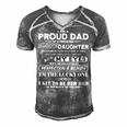 Father Grandpa I Am A Proud Dad Of A Freaking Awesome Daughter406 Family Dad Men's Short Sleeve V-neck 3D Print Retro Tshirt Grey