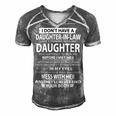 Father Grandpa I Dont Have A Step Daughter I Have A Freaking Awesome Daughter 165 Family Dad Men's Short Sleeve V-neck 3D Print Retro Tshirt Grey