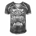 Father Grandpa I Have Two Titles Dad And Grandpa And I Rock Them Both414 Family Dad Men's Short Sleeve V-neck 3D Print Retro Tshirt Grey