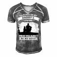 Father Grandpa Ill Always Be My Daddys Little Girl And He Will Always Be My Herotshir Family Dad Men's Short Sleeve V-neck 3D Print Retro Tshirt Grey