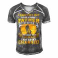 Father Grandpa Mens I Didnt Set Out To Be A Single Father To Be The Best Dad73 Family Dad Men's Short Sleeve V-neck 3D Print Retro Tshirt Grey