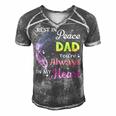 Father Grandpa Rest In Peace Dad Youre Always In My Heart 107 Family Dad Men's Short Sleeve V-neck 3D Print Retro Tshirt Grey