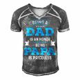 Fathers Day For Dad An Honor Being Papa Is Priceless V3 Men's Short Sleeve V-neck 3D Print Retro Tshirt Grey