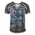 Fathers Day For New Dad Men's Short Sleeve V-neck 3D Print Retro Tshirt Grey