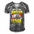Fischer Fishing Equipment Angler Father And Son Saying Men's Short Sleeve V-neck 3D Print Retro Tshirt Grey