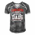 Funny Car Guys Make The Best Dads Mechanic Fathers Day Men's Short Sleeve V-neck 3D Print Retro Tshirt Grey