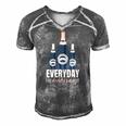 Funny Everyday Is Daddys Day Fathers Day Gift For Dad Men's Short Sleeve V-neck 3D Print Retro Tshirt Grey