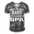 G Pa Grandpa Gift Only The Best Dads Get Promoted To G Pa V2 Men's Short Sleeve V-neck 3D Print Retro Tshirt Grey