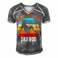 Girls Love The Dad Bod Men's Short Sleeve V-neck 3D Print Retro Tshirt Grey