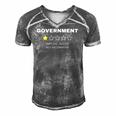 Government Very Bad Would Not Recommend Men's Short Sleeve V-neck 3D Print Retro Tshirt Grey