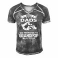 Great Dads Get Promoted To Grandpop Est 2021 Ver2 Men's Short Sleeve V-neck 3D Print Retro Tshirt Grey