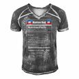 Haitian Dad Nutrition Facts Fathers Day Men's Short Sleeve V-neck 3D Print Retro Tshirt Grey
