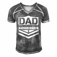 Happy Fathers Day Dad Dedicated And Devoted Men's Short Sleeve V-neck 3D Print Retro Tshirt Grey