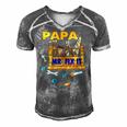 Happy Fathers Day Papa Mr Fix It For Dad Papa Father Men's Short Sleeve V-neck 3D Print Retro Tshirt Grey