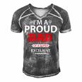 I Am A Proud Papa T-Shirt Fathers Day Gift Men's Short Sleeve V-neck 3D Print Retro Tshirt Grey