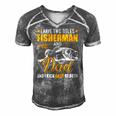 I Have Two Titles Fisherman Dad Bass Fishing Fathers Day Men's Short Sleeve V-neck 3D Print Retro Tshirt Grey