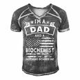 Im A Dad And Biochemist Funny Fathers Day & 4Th Of July Men's Short Sleeve V-neck 3D Print Retro Tshirt Grey