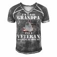 Im A Dad Grandpa Funny Veteran Fathers Day Men's Short Sleeve V-neck 3D Print Retro Tshirt Grey