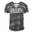 Im Clearly Uncles Favorite Favorite Niece And Nephew Men's Short Sleeve V-neck 3D Print Retro Tshirt Grey