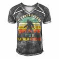 Its Not A Dad Bod Its A Father Figure Dad Bod Father Figure Men's Short Sleeve V-neck 3D Print Retro Tshirt Grey