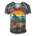 Its Not A Dad Bod Its A Father Figure Fathers Day Dad Jokes Men's Short Sleeve V-neck 3D Print Retro Tshirt Grey