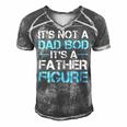 Its Not A Dad Bod Its A Father Figure Fathers Day Men's Short Sleeve V-neck 3D Print Retro Tshirt Grey