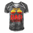 Jamaican Dad Retro Sunglasses Jamaica Fathers Day Men's Short Sleeve V-neck 3D Print Retro Tshirt Grey