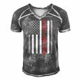 Jeet Kune Do American Flag 4Th Of July Men's Short Sleeve V-neck 3D Print Retro Tshirt Grey