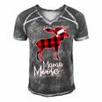 Mama Moose Matching Family Christmas 506 Shirt Men's Short Sleeve V-neck 3D Print Retro Tshirt Grey