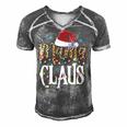 Mama Nana Claus Christmas Pajamas 505 Shirt Men's Short Sleeve V-neck 3D Print Retro Tshirt Grey