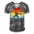 Martial Arts Womens Silhouette Retro 170 Shirt Men's Short Sleeve V-neck 3D Print Retro Tshirt Grey